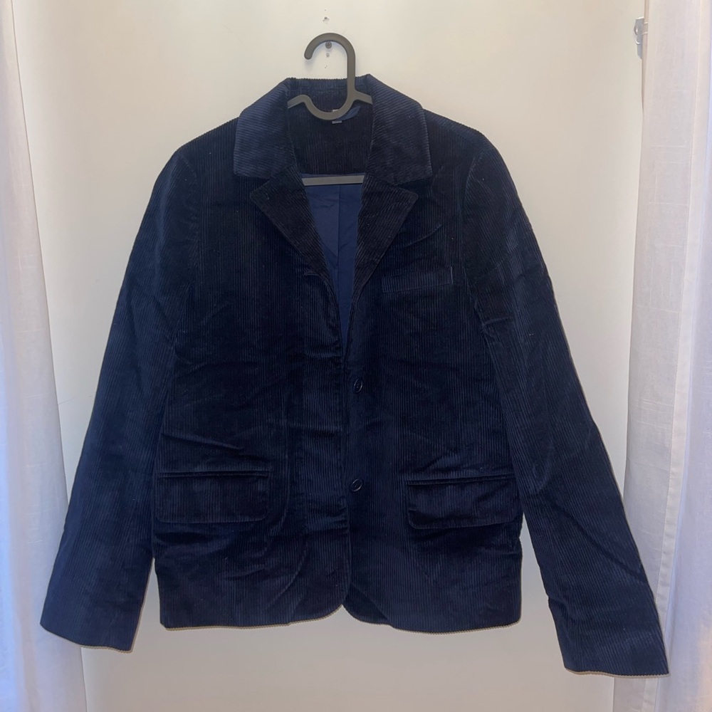 COS Navy Corduroy Blazer
